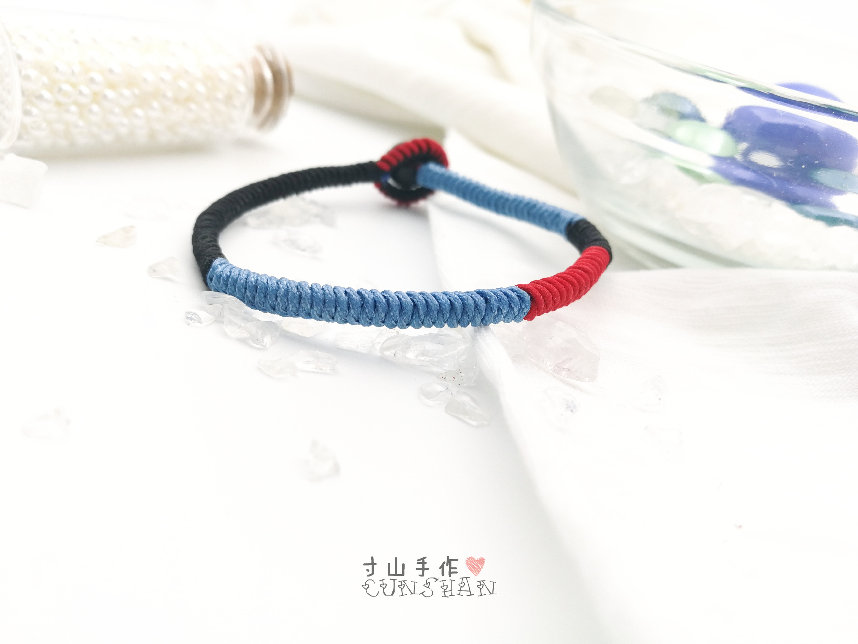 文玩手串的绳结怎么系,文玩手串绳子十字结打结方法