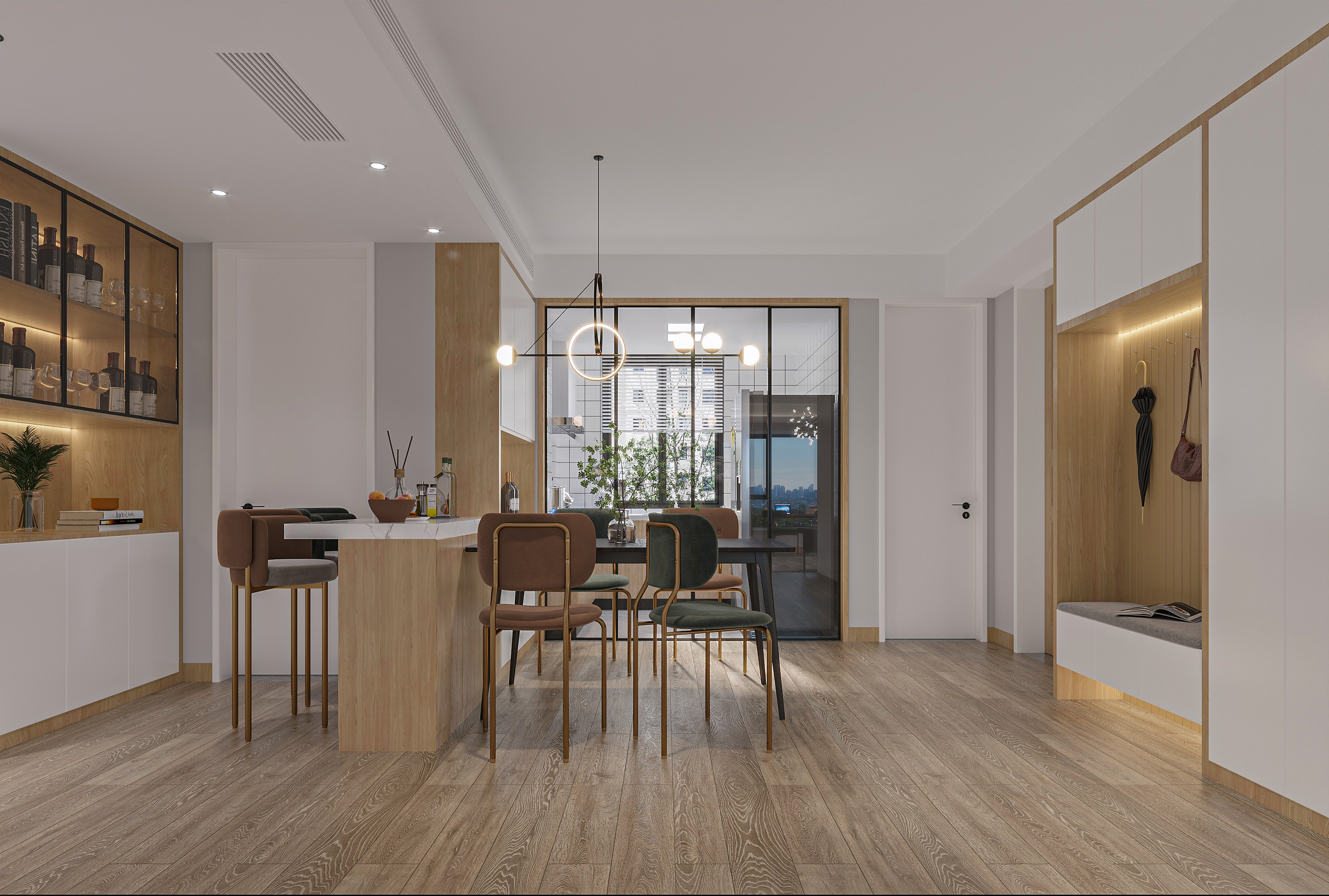 123平方设计欧式风格,西堤国际143平方米现代风格设计