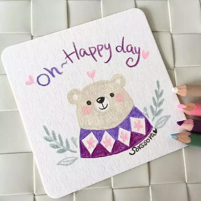 哈士奇的简笔画图片用彩铅画的,儿童彩铅简笔画6-12岁美观小人