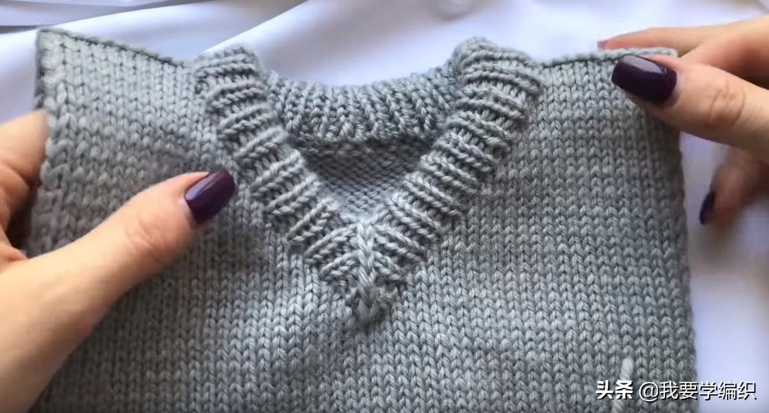 v领挑边怎么织,织毛衣织螺纹哪一个好看