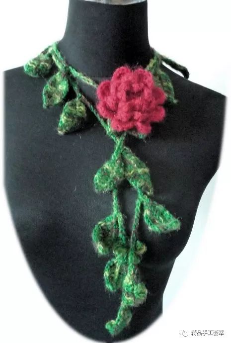 钩针毛衣链教程,手工编织毛衣链款式图