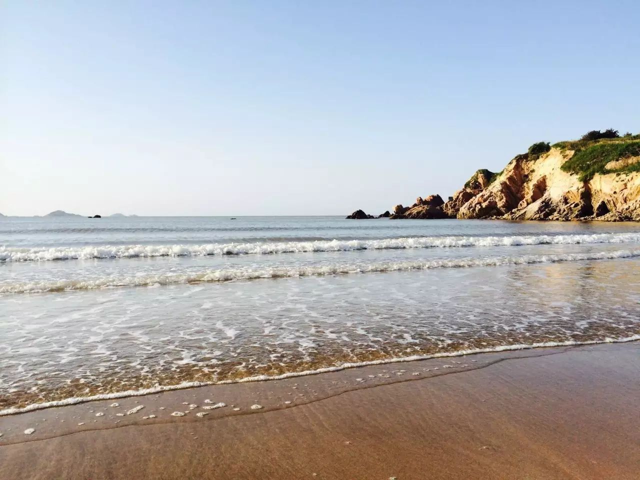 上海周边干净的沙滩,上海沙滩