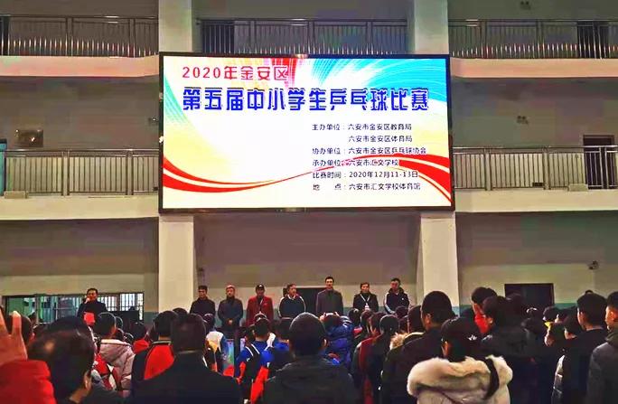 金安区第五届中小学生乒乓球比赛圆满结束