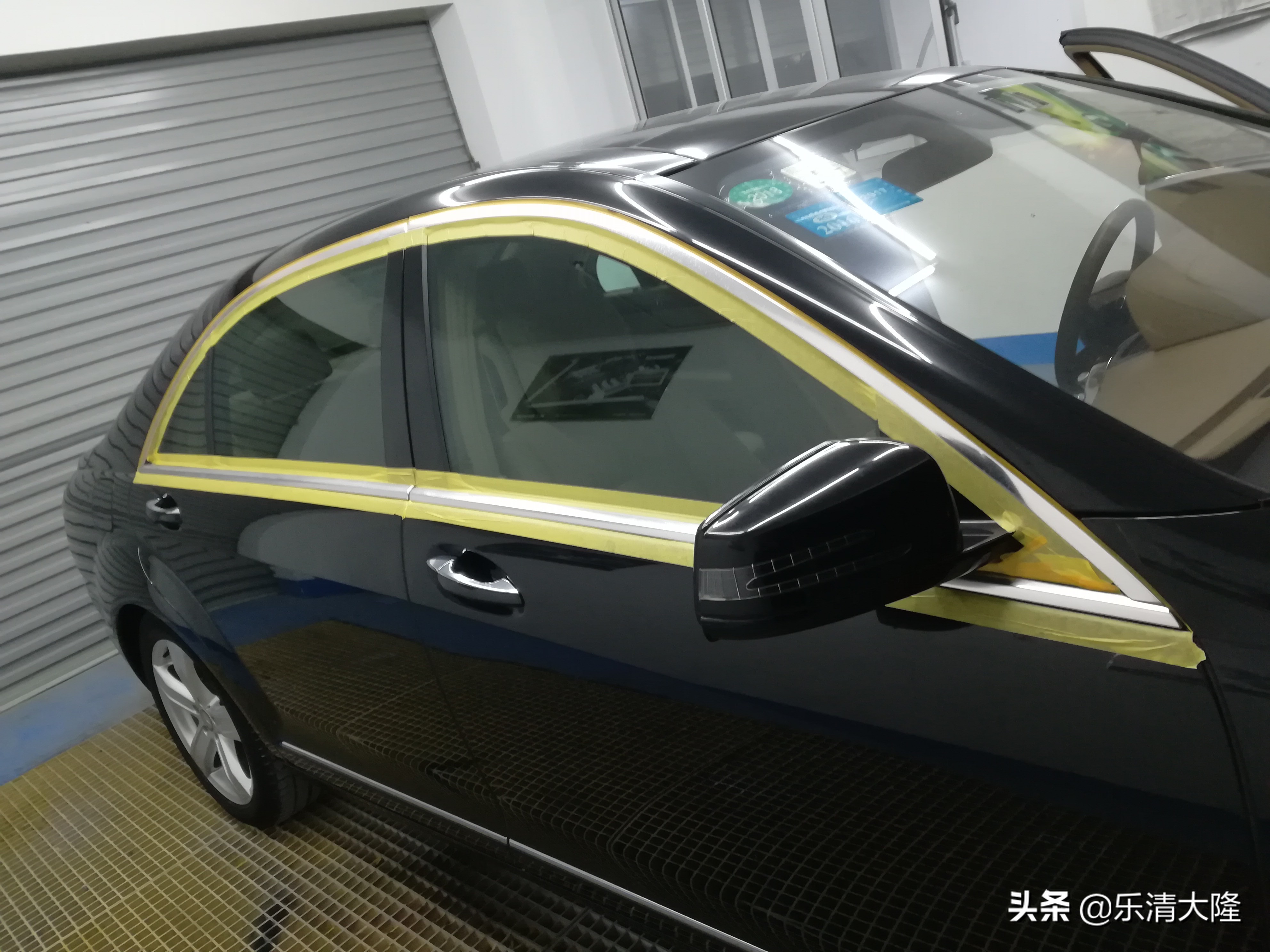 奔驰s350门边镀铬条,奔驰s350座椅清洗翻新