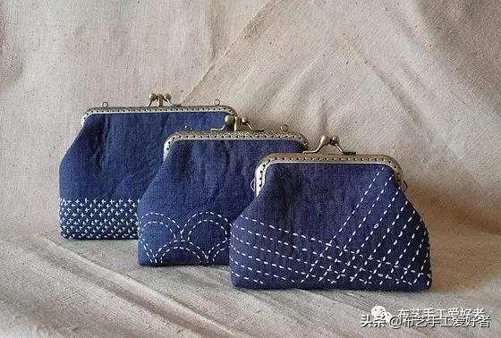 刺子绣布艺纸巾袋教程,布艺刺子绣小包50款