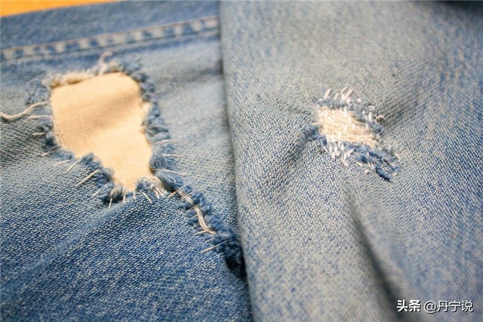 牛仔裤膝盖破洞制作,补牛仔裤膝盖大破洞针法