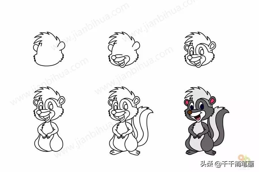 幼儿园动物的水墨画入门,儿童动物画入门简易范画