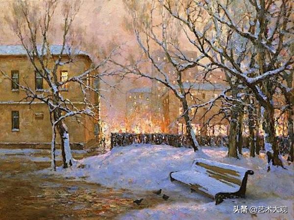 俄罗斯画家风景油画作品选集,尤里奥布霍夫人物画