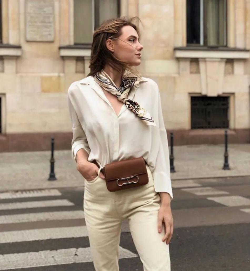 长丝巾古装系法3米长1.5米宽丝巾,长条丝巾配衬衣的系法简单又漂亮