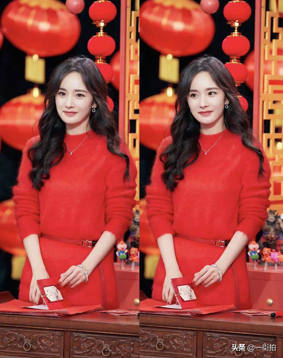 杨幂celine过膝靴,杨幂短裙长筒靴图片