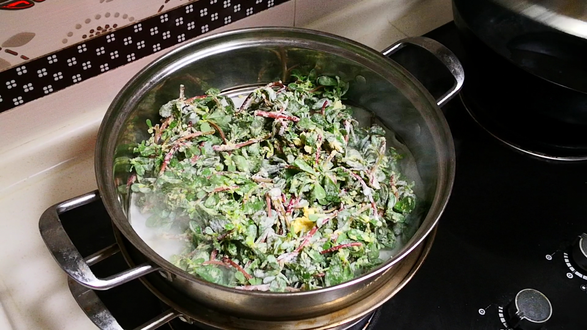 蒸马齿苋的正确做法,家乡美食马齿苋上锅蒸一蒸