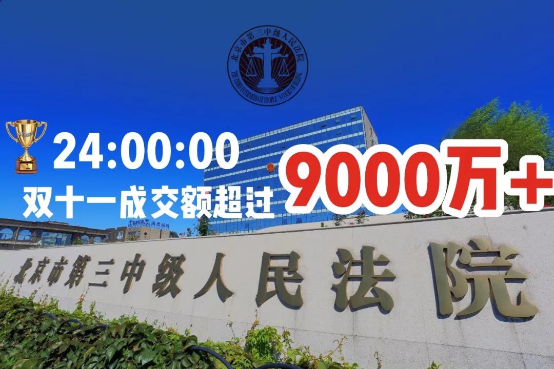 双十一晒单｜北京三中院司法网拍成交额位居全国法院榜首