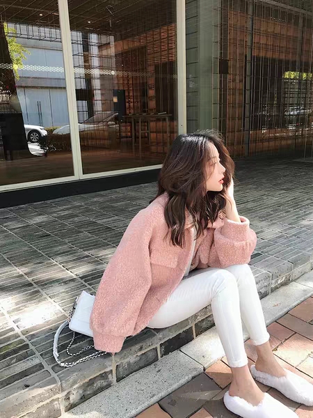 毛呢香风短款外套女秋冬最新款,中款毛呢外套穿搭短款