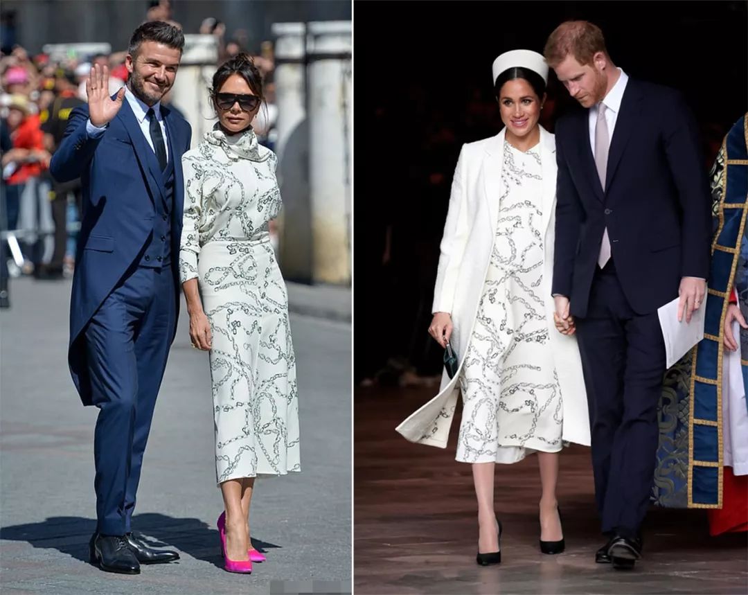 贝嫂与梅根同框,贝嫂哈里梅根婚礼