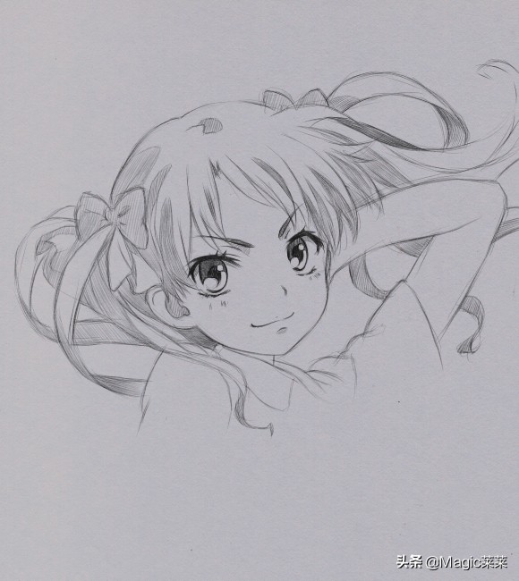 教你用铅笔手绘一张动漫人物白井黑子趁着周末画起来吧