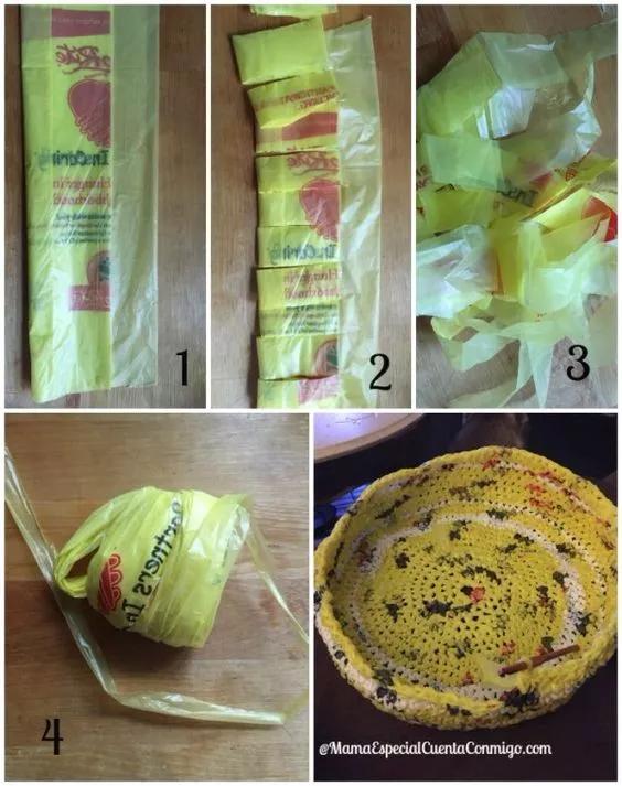 塑料袋手工编织视频,塑料袋编织篮子视频教程