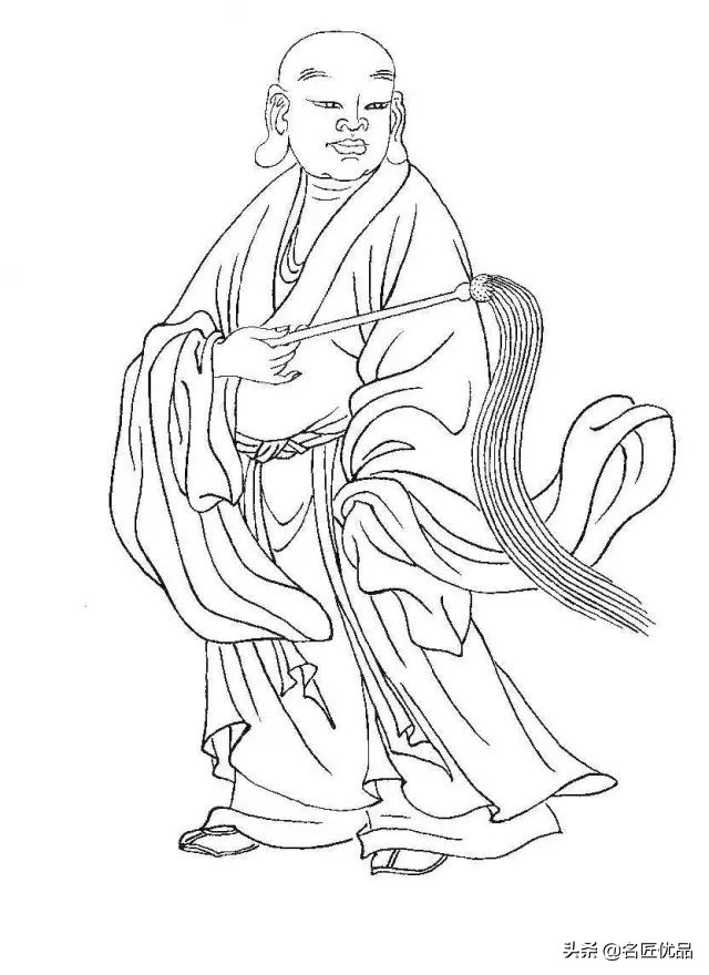 降龙罗汉白描图高清图片,十八罗汉白描图高清图片