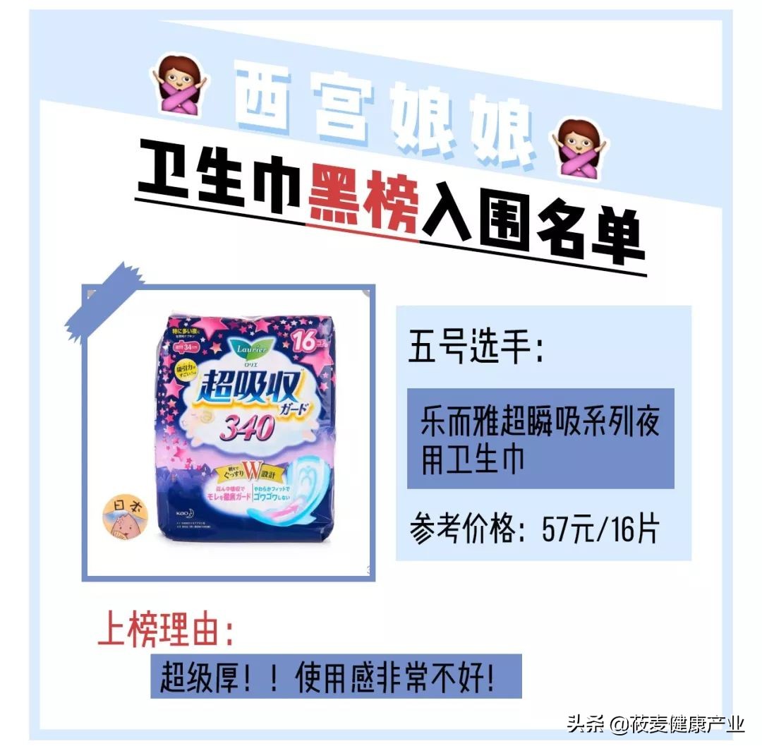 卫生巾哪些上了黑名单,你的卫生巾上黑名单了吗