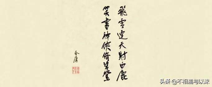 飞雪连天射白鹿，笑书神侠倚碧鸳，附用在武侠江湖世界的好诗好句