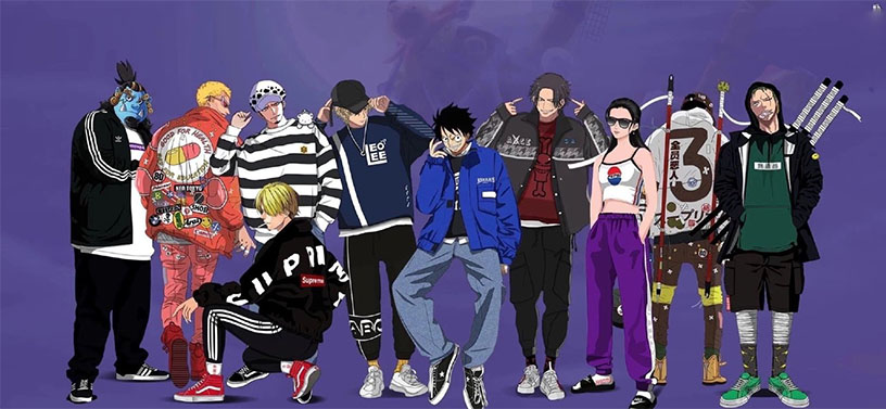 今日份街潮，看海贼王穿潮牌是怎样感觉，原来NIKE是索隆的爱