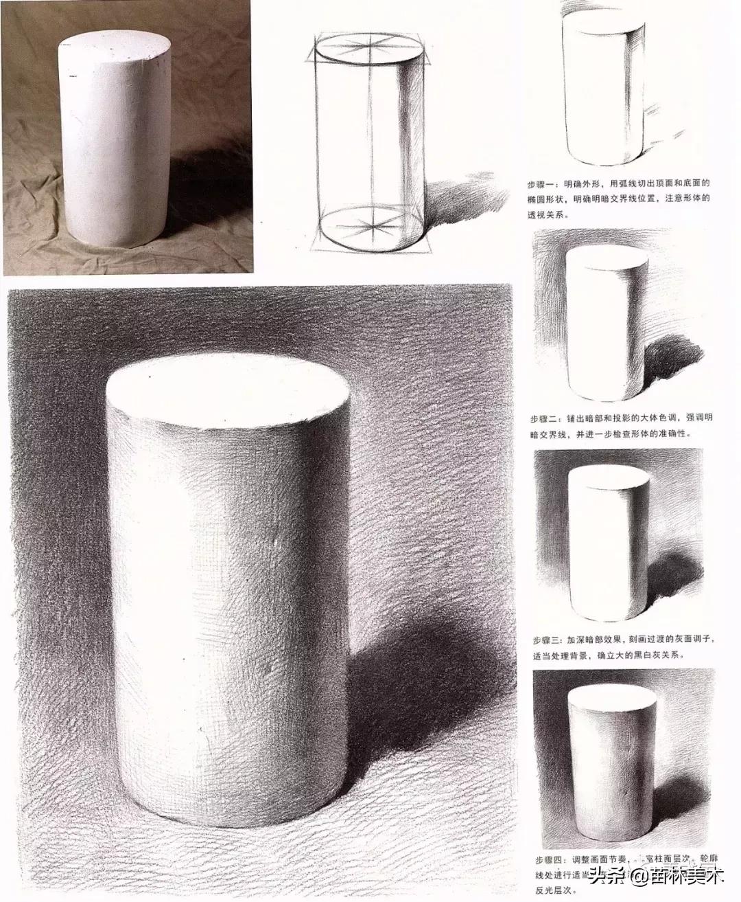 素描简单几何体图片,素描单个几何体大全