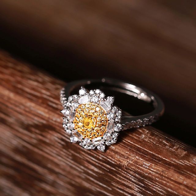 10分黄钻太阳花戒指「胡兵推荐」