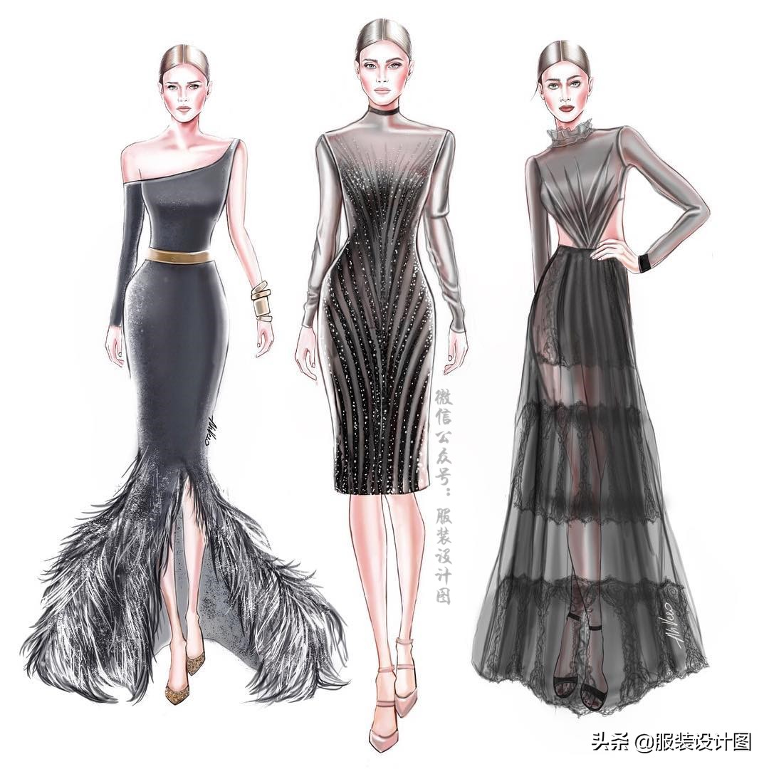 服装设计时装画教学procreate,procreate画服装设计图教程