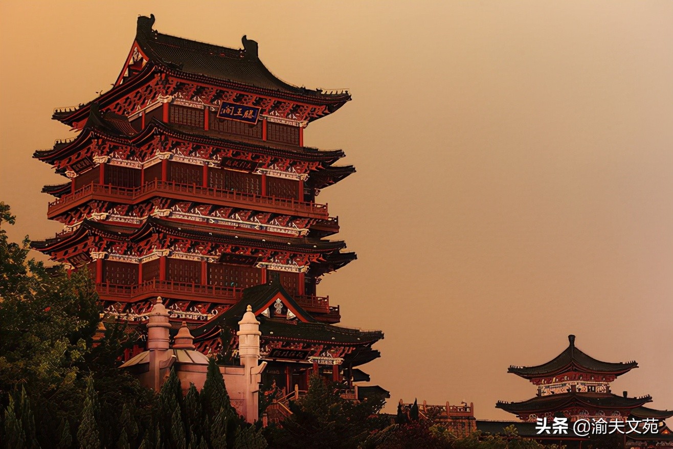 王勃重新游玩滕王阁,王勃笔下的滕王阁有多美