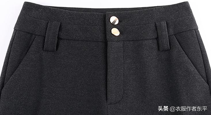 前后都能穿的阔腿裤的裁剪方法,高腰阔腿裤裁剪公式及图解