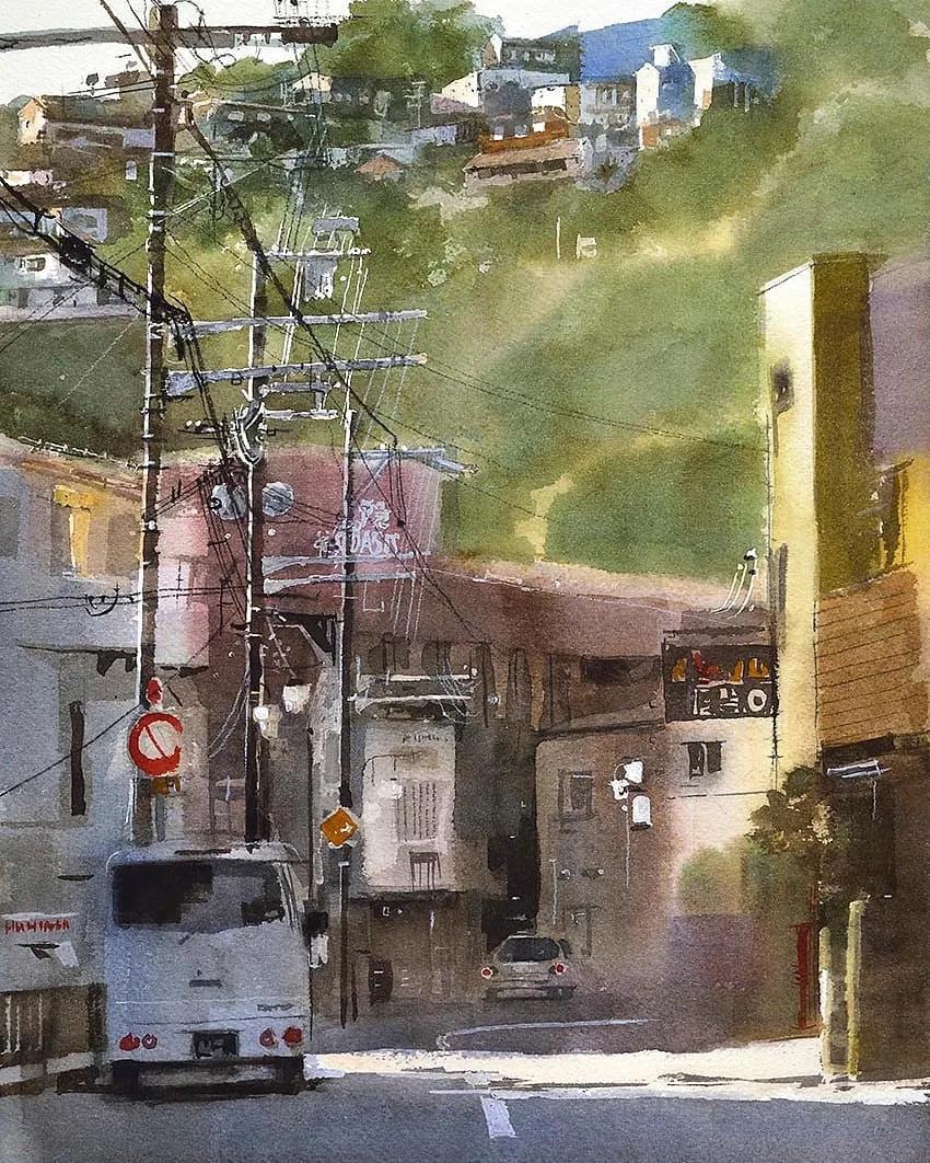 水彩大师笔下的花卉,简单唯美的水彩花卉