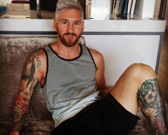 梅西纹身图案大全,巨星纹身