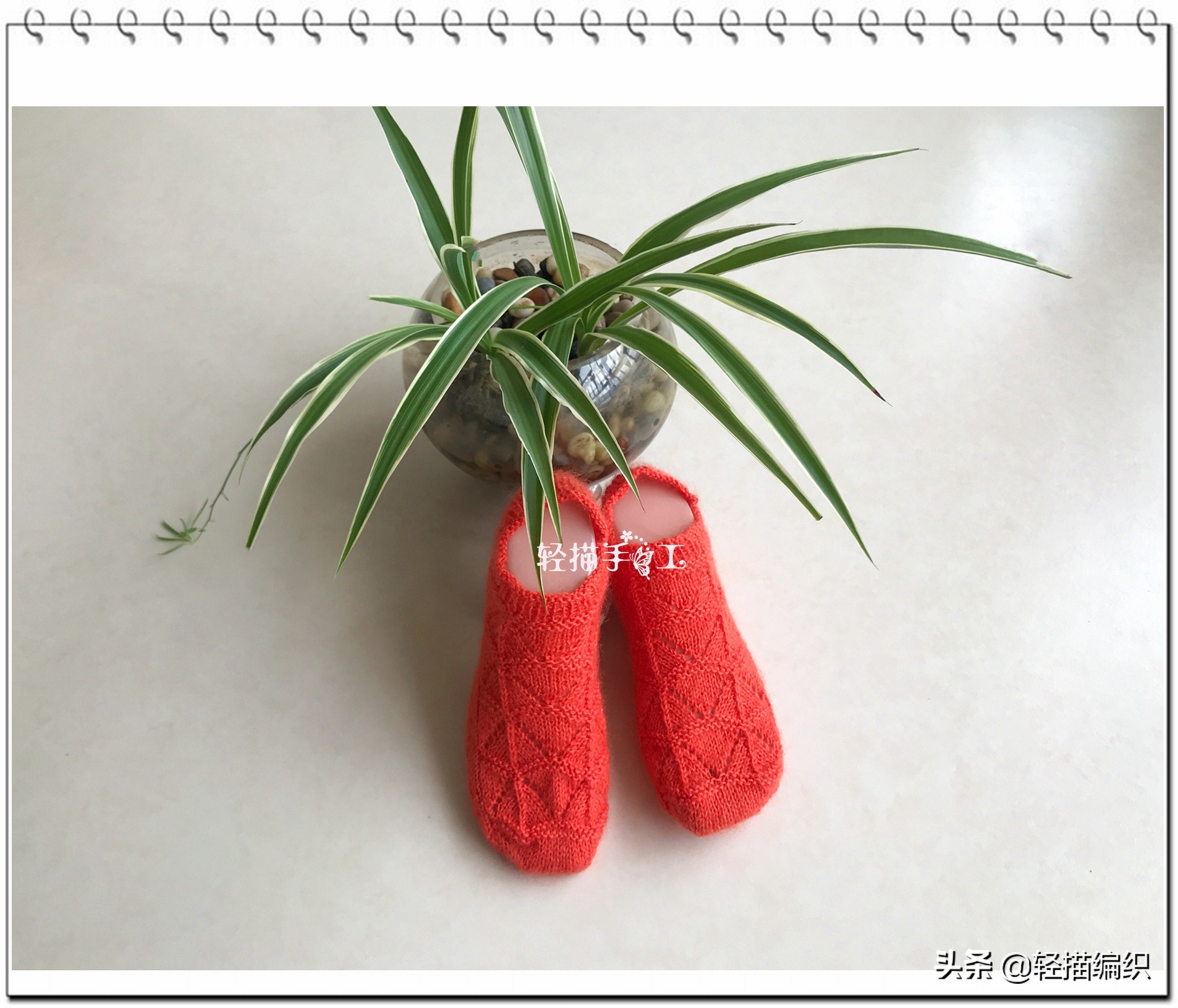 简易毛线袜的袜尖教程,无跟隐形袜编织教程