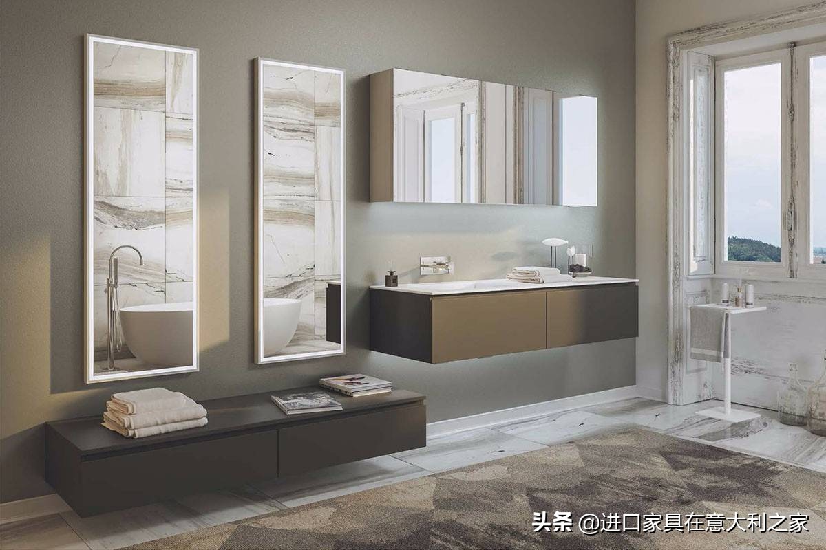 轻奢风浴室柜陶瓷高级感,原木风陶瓷一体浴室柜