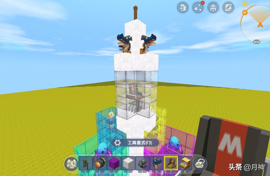 迷你世界土星5号运载火箭,迷你世界中国航天火箭可分离