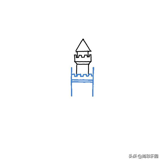 画公主的城堡简笔画,城堡公主和王子怎么画简笔画