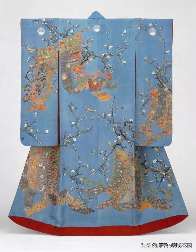 日本和服刺绣图案,和服刺绣和中国刺绣的区别