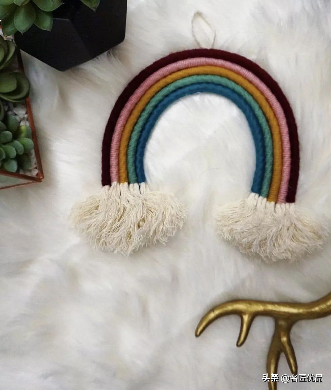 自己在家做家用装饰,diy手工挂毯教程