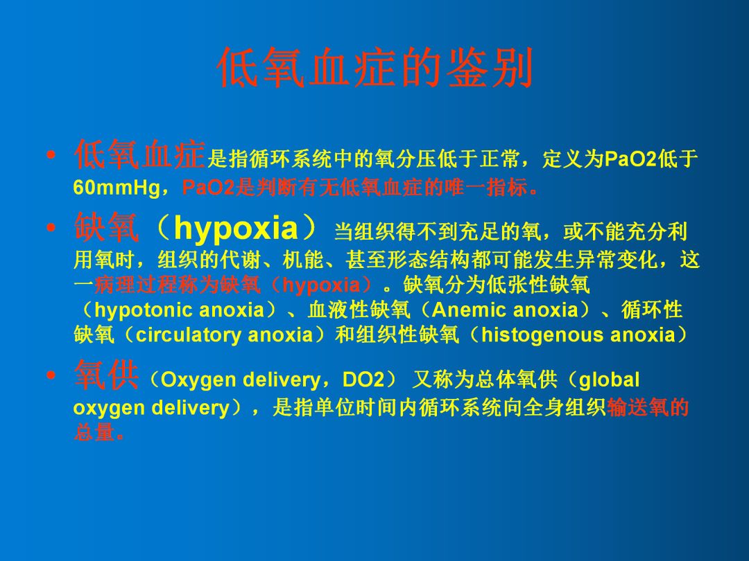 精品课件丨术后低氧血症的原因及对策