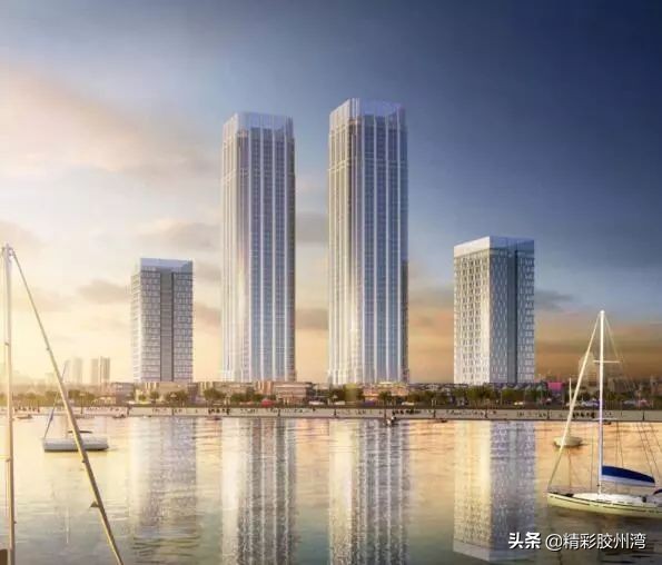 青岛金沙滩标志性建筑,青岛绿地双子塔