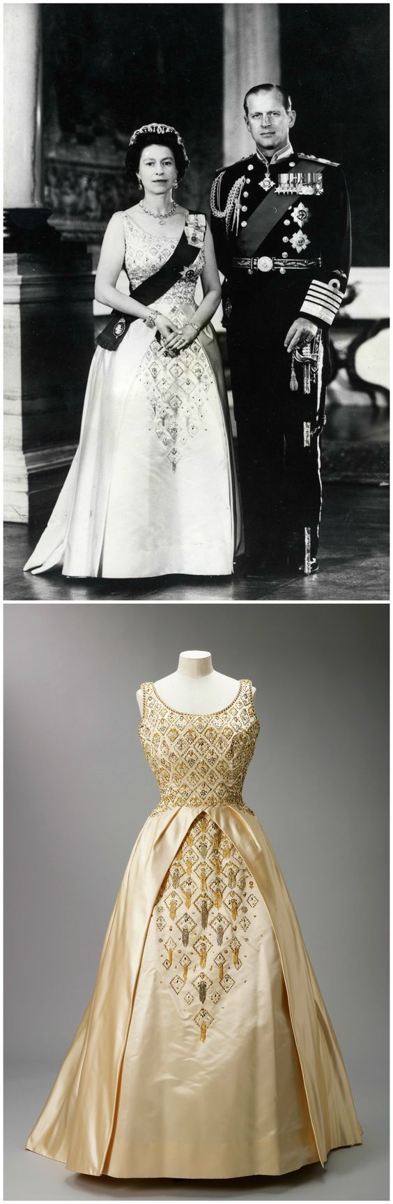 伊丽莎白女王礼服,伊丽莎白女王的礼裙