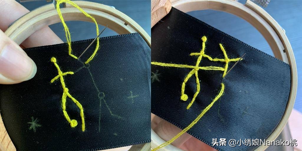 刺绣双鱼座星空教程简单,十二星座的手工发饰简单