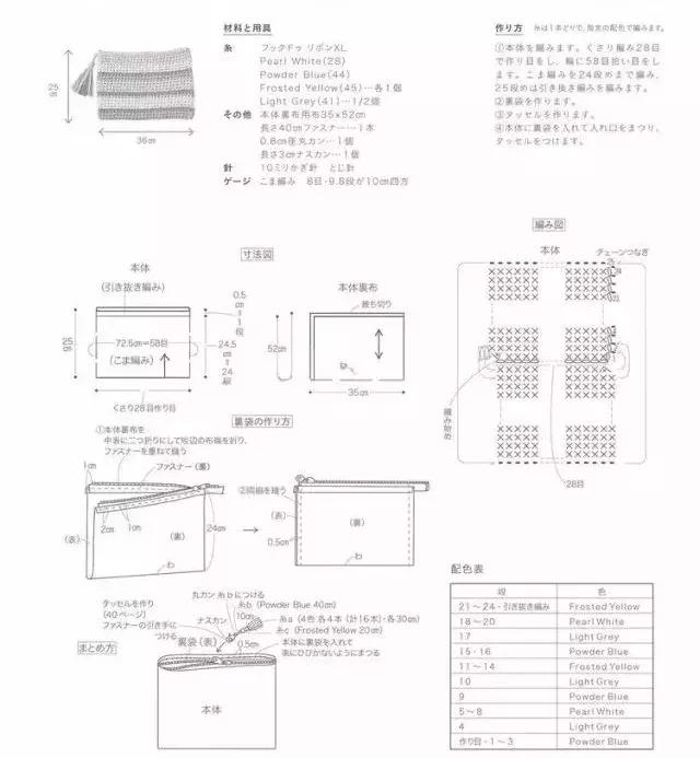 最近很火的泫雅针织包教程,泫雅包透明编织图解