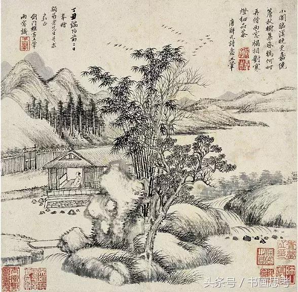 清王翚的山水画,王翚仿古山水册高清图