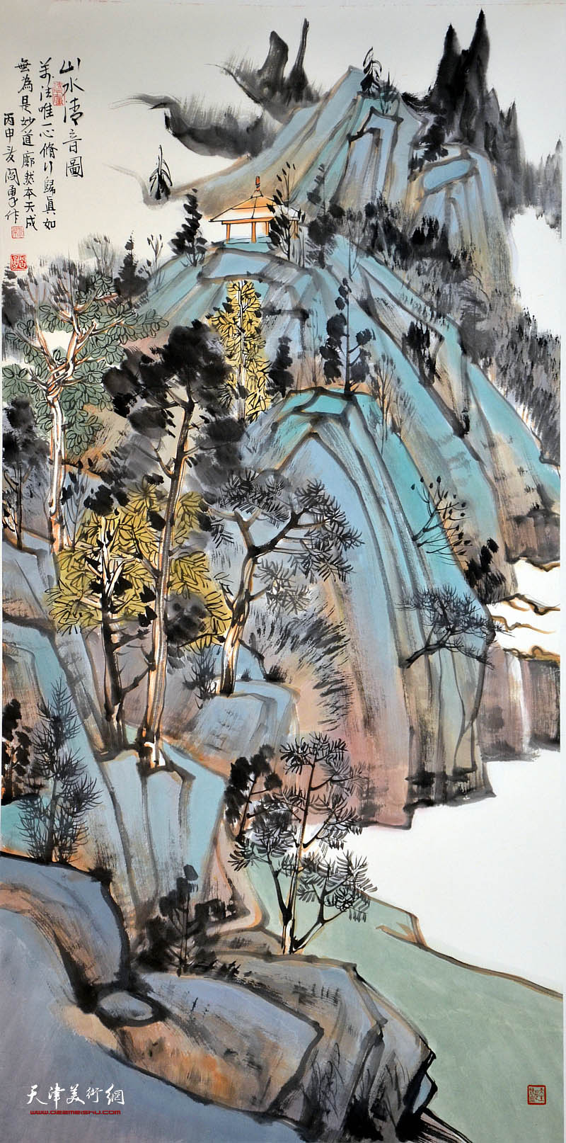 天津市青年山水画家闫勇,天津画家闫勇作品