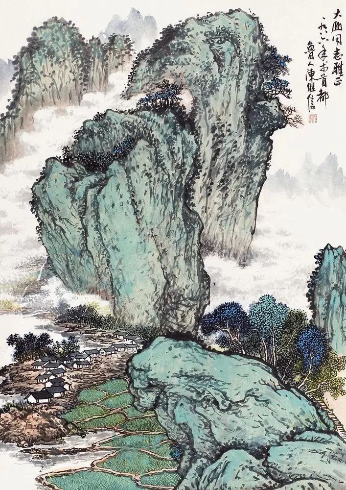 陈良宗山水画作品欣赏,陈家振山水画作品欣赏