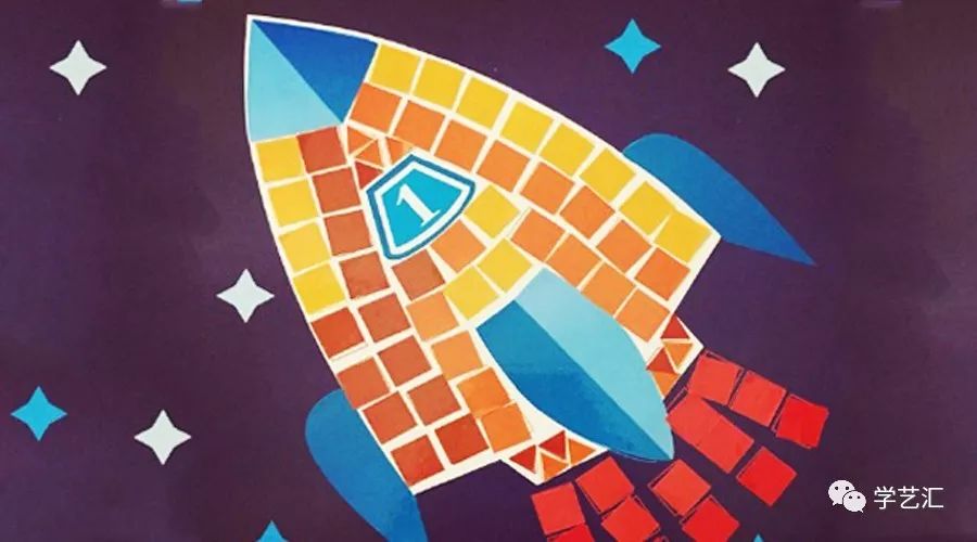 瓷砖拼贴马赛克效果图片大全,卡纸马赛克拼贴梵高向日葵画教程