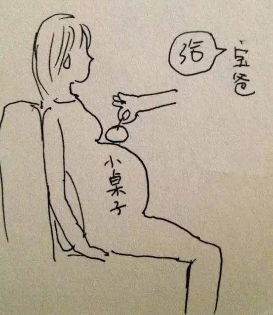 孕妈手绘图,孕妇正在孕吐怎么画简单漂亮