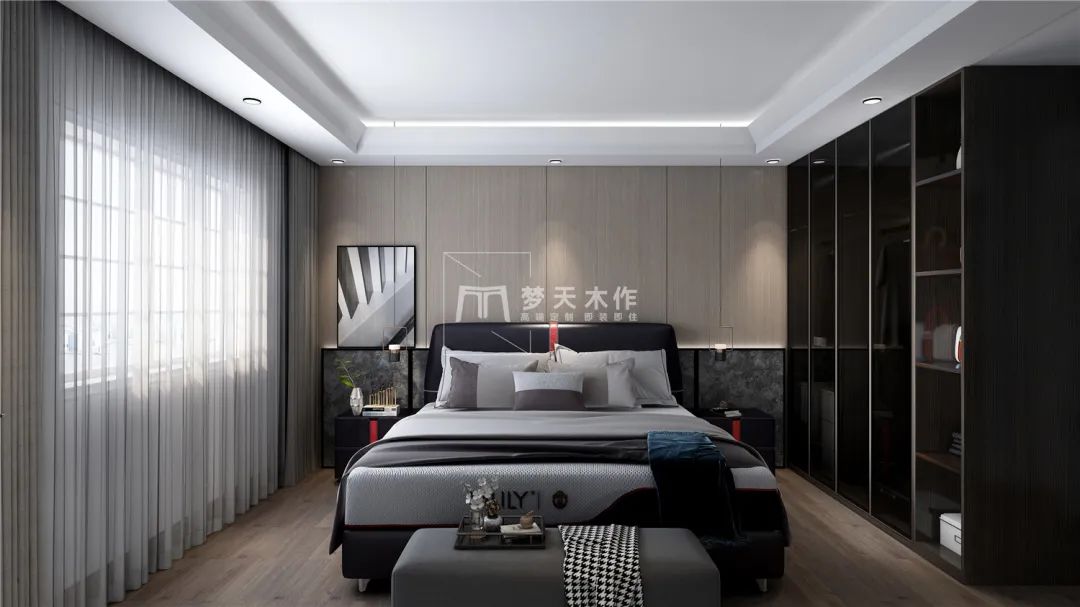 轻奢148平装修效果图,现代轻奢风格小户型黑白灰效果图