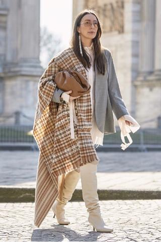 冬季穿搭女围巾高级感,时尚围巾女款爆款2022新款冬季