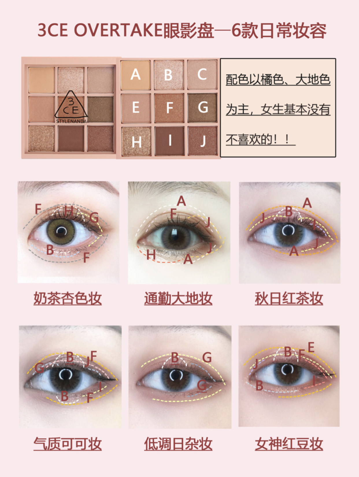 四色眼影盘的详细眼妆教程,眼影保姆式怎么搭配